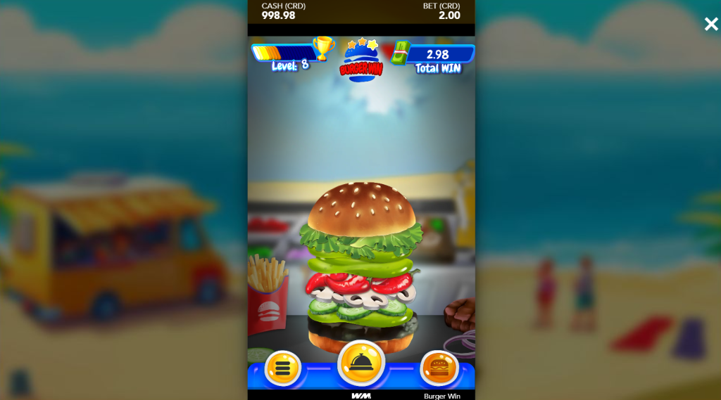 Ronda con recompensa obtenida en BurgerWin